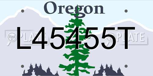 L45455T Oregon License Plate
