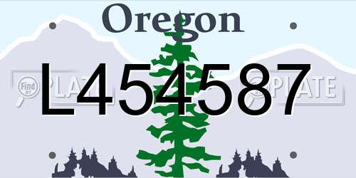 L454587 Oregon License Plate