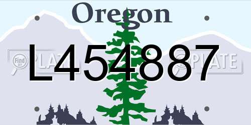 L454887 Oregon License Plate