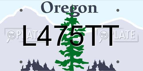 L475TT Oregon License Plate