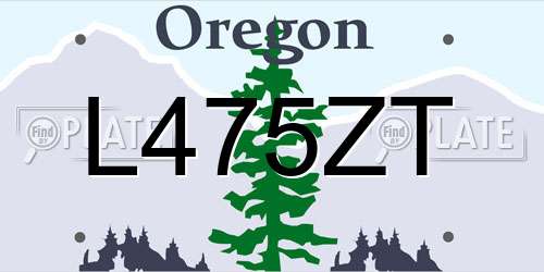 L475ZT Oregon License Plate