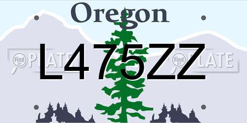 L475ZZ Oregon License Plate