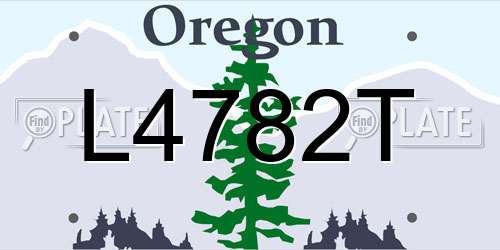 L4782T Oregon License Plate