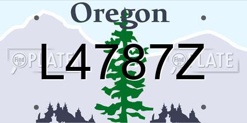 L4787Z Oregon License Plate