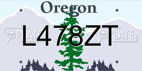 L478ZT Oregon License Plate