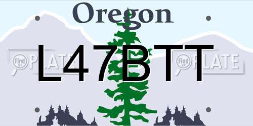 L47BTT Oregon License Plate