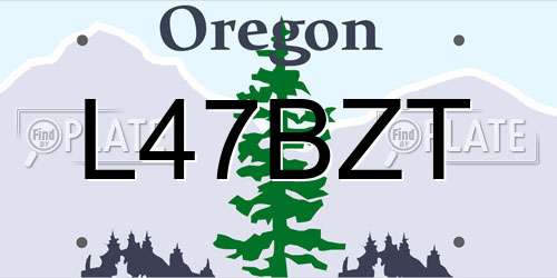 L47BZT Oregon License Plate