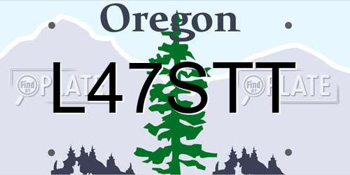 L47STT Oregon License Plate
