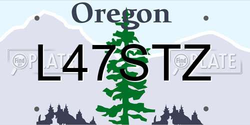L47STZ Oregon License Plate