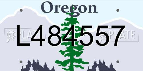 L484557 Oregon License Plate