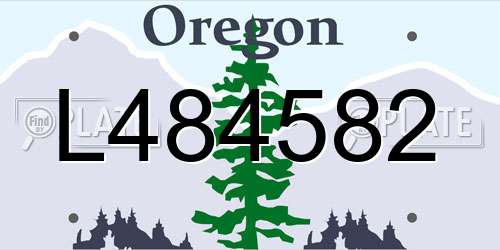 L484582 Oregon License Plate