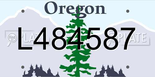 L484587 Oregon License Plate