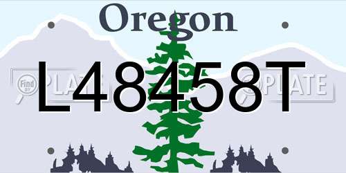 L48458T Oregon License Plate