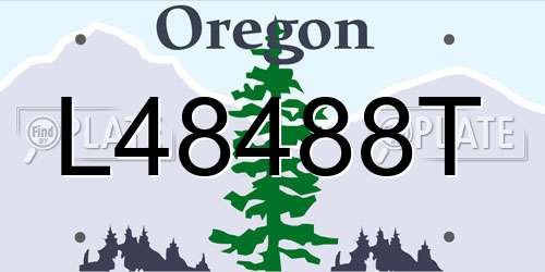 L48488T Oregon License Plate