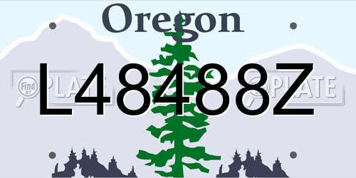 L48488Z Oregon License Plate