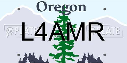 L4AMR Oregon License Plate