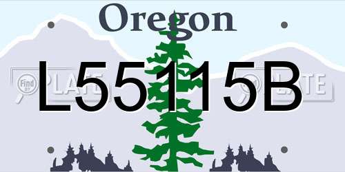 L55115B Oregon License Plate