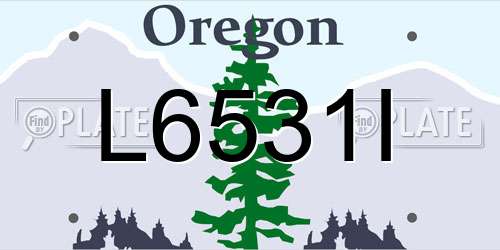 L6531I Oregon License Plate
