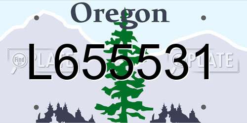 L655531 Oregon License Plate