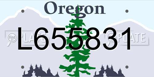 L655831 Oregon License Plate