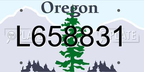 L658831 Oregon License Plate