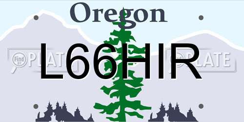 L66HIR Oregon License Plate