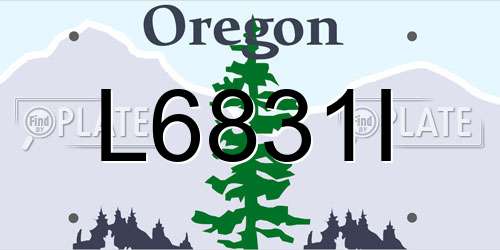 L6831I Oregon License Plate
