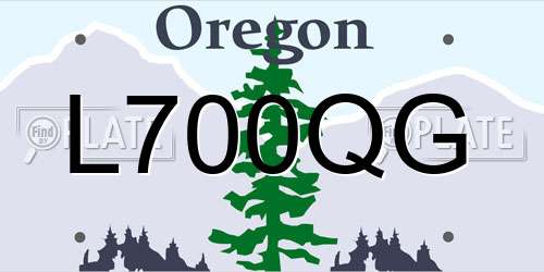 L700QG Oregon License Plate