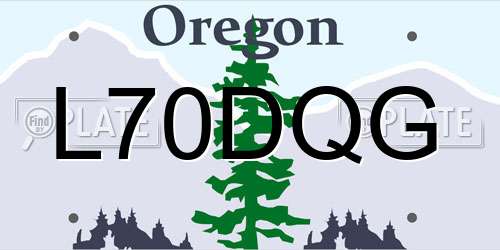 L70DQG Oregon License Plate