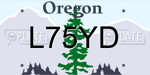 L75YD Oregon License Plate