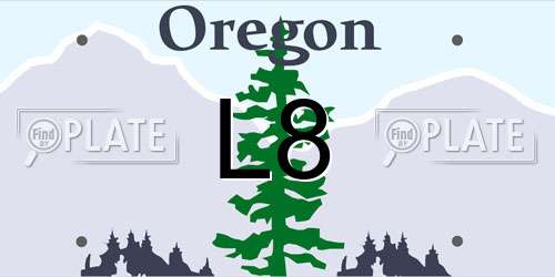 L8 Oregon License Plate