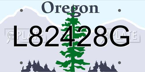 L82428G Oregon License Plate