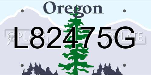 L82475G Oregon License Plate