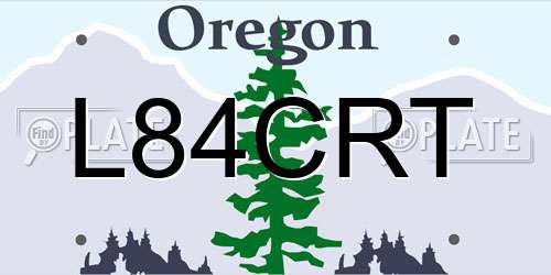 L84CRT Oregon License Plate