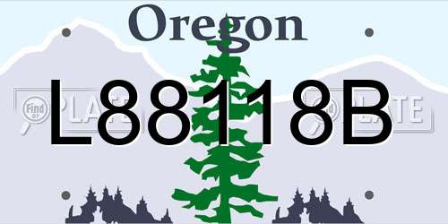 L88118B Oregon License Plate