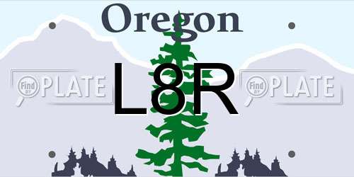 L8R Oregon License Plate