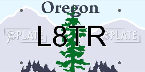L8TR Oregon License Plate
