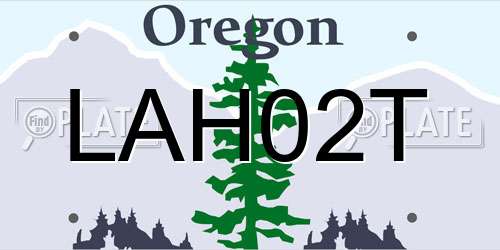 LAH02T Oregon License Plate
