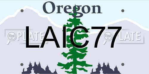 LAIC77 Oregon License Plate