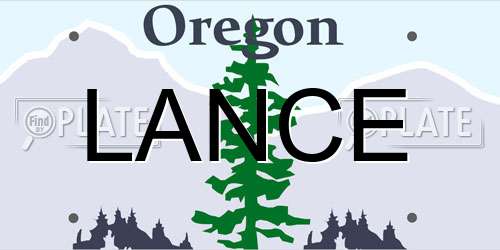 LANCE Oregon License Plate