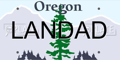 LANDAD Oregon License Plate