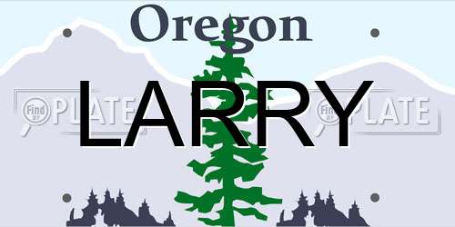 LARRY Oregon License Plate