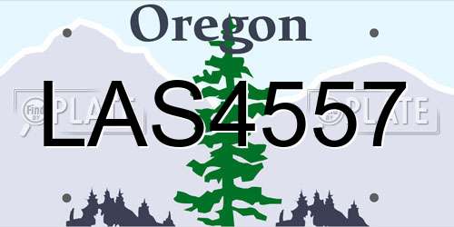 LAS4557 Oregon License Plate