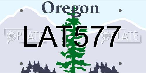 LAT577 Oregon License Plate