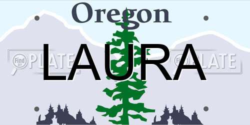LAURA Oregon License Plate