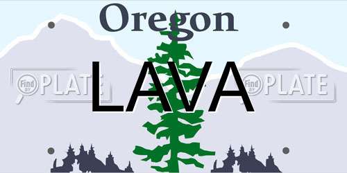 LAVA Oregon License Plate