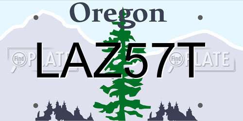 LAZ57T Oregon License Plate
