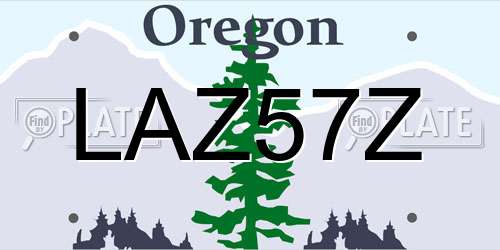 LAZ57Z Oregon License Plate