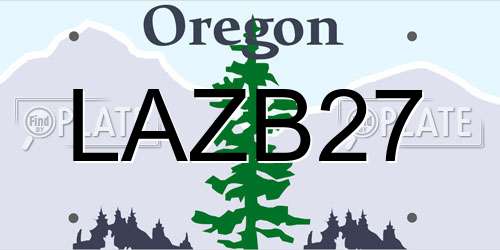 LAZB27 Oregon License Plate