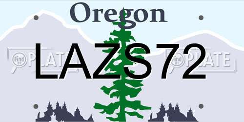 LAZS72 Oregon License Plate